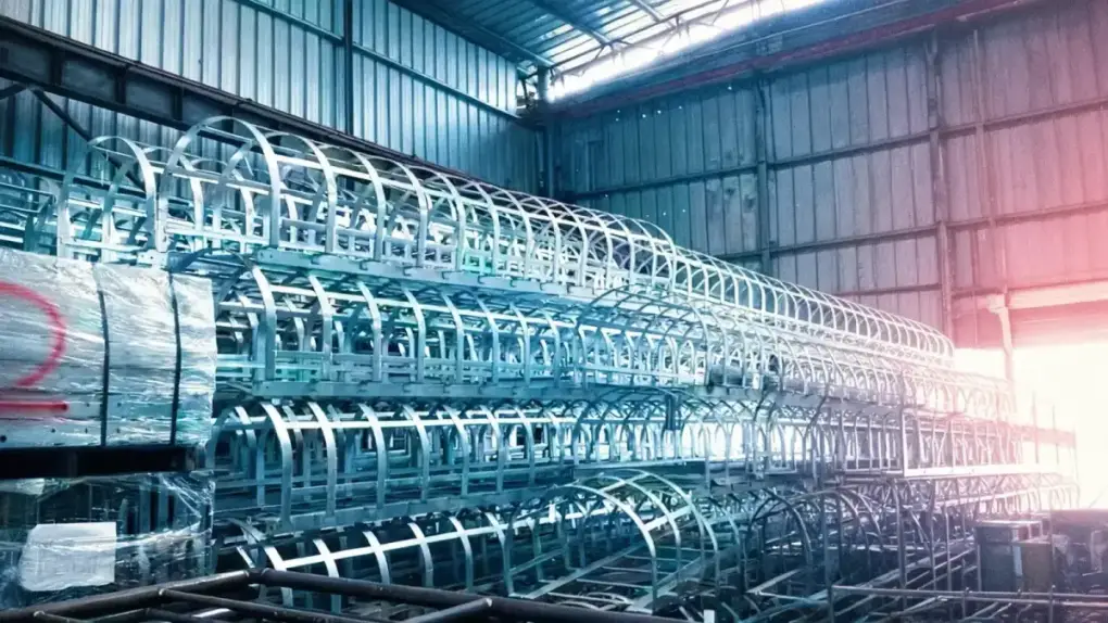 Dengtai factory warehouse where cat ladder orders are staged for export