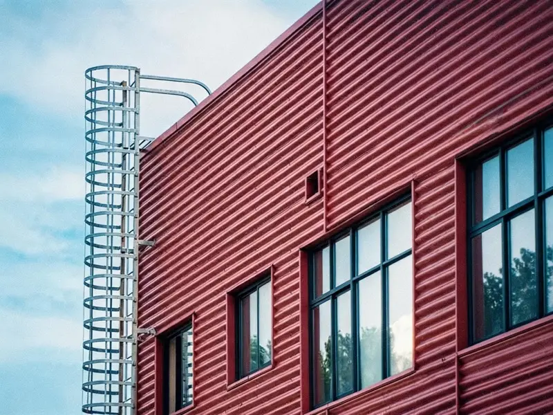 Cat ladder bolt kits lifted into position during installation